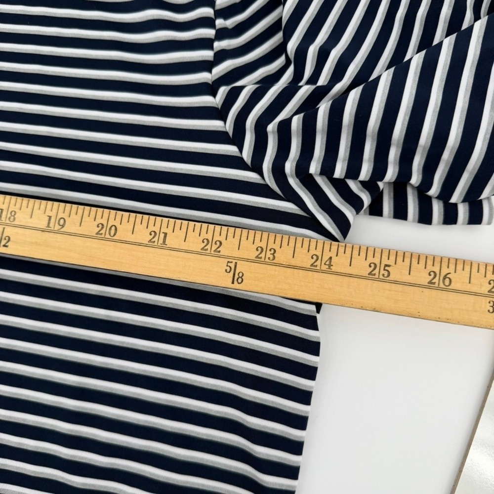 RLX Ralph Lauren Mens XL Polo Shirt Striped Navy Gray Golf Short Sleeve - Picture 6 of 8